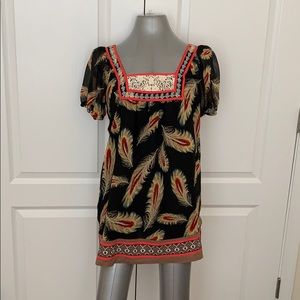 CUTE feather print dress